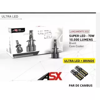Kit Ultra Led Asx 10.000 Lumens + Brinde 1 Ano Garantia 