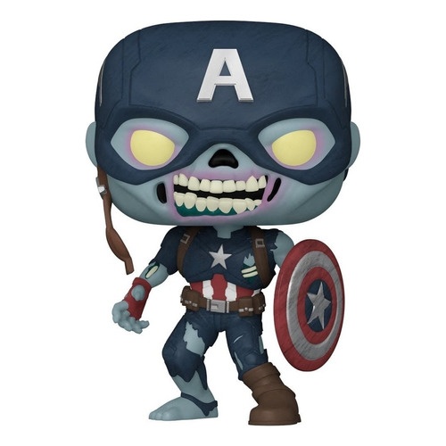 Figura De Accion Del Capitan America Zombie  De Marvel Funko Pop