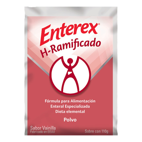 Suplemento en polvo Enterex  H-Ramificado carbohidratos sabor vainilla en sobre de 110g