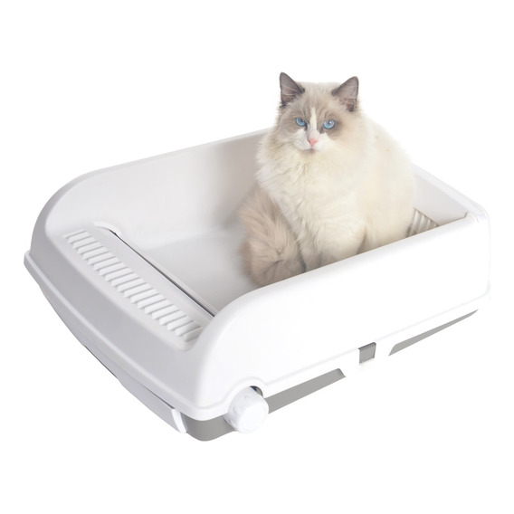 Kewoow Arenero Gato Caja De Arena Semiautomatico, Gde Blanco