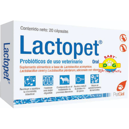 Lactopet Oral 20 Cápsulas ** Lactobacilos Probióticos