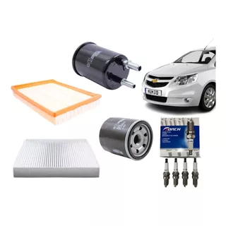 Kit Afinamiento Chevrolet Sail 1.4 Filtros + Bujias