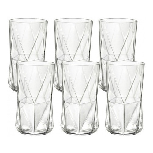 Juego 6 Vasos De Vidrio Bormioli Cassiopea 480ml Jaiboleros