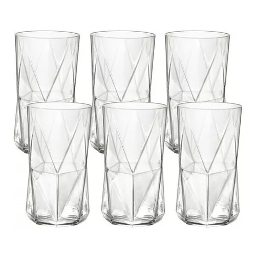 Bormioli Rocco, vasos tipo bar, juego de 6 unidades, Vaso para bebidas,  Transparente