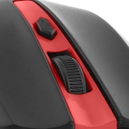 Mouse Inalambrico Xtech Galos 1600dpi 4 Botones Optico Usb Color Rojo