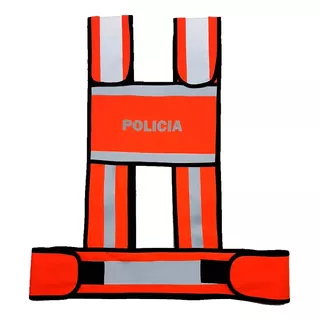 Chaleco Naranja Reflectivo Policia, Chaleco H