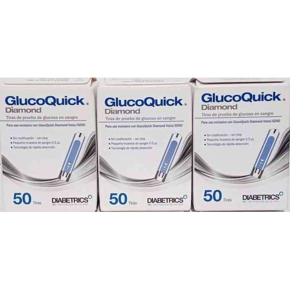 150 Tirillas Glucoquick Diamond Voice Gd50