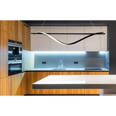 Colgante Led Messe 18021 Negro 30w Deco Moderno Cie Negro
