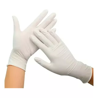 Guantes De Latex Desechables Con Polvo Color Blanco Tallas