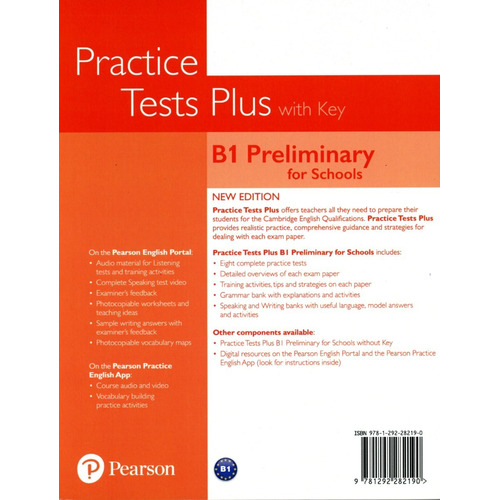 B1 Preliminary For Schools Practice Tests Plus With Key (202