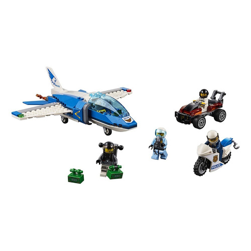 Set de construcción Lego City Sky police parachute arrest 218 piezas  en  caja