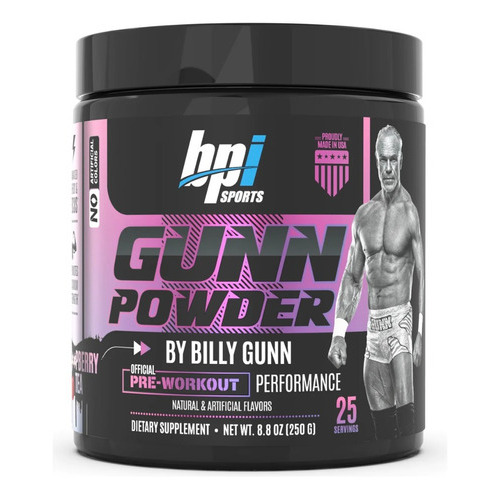 Bpi Sports Pre Workout By Billy Gunn Powder 25 Srv Sabor Raspberry Tea