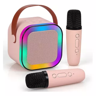 Altavoz Bluetooth Portátil Con 2 Micrófonos Para Karaoke