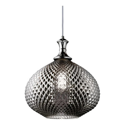 Colgante Marroqui I Mr1/1l 1xe27 Ø30cm Vidrio Fume Gris Fume