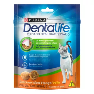 Petisco Gato Dentalife Gatos Adultos Crocante Limpeza Dental