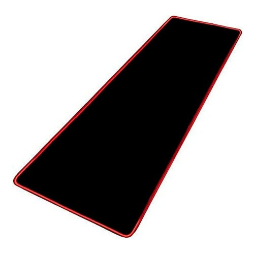 Mouse Pad Gamer Negro Borde Rojo 70 X 30cm Weibo / Eshopviña