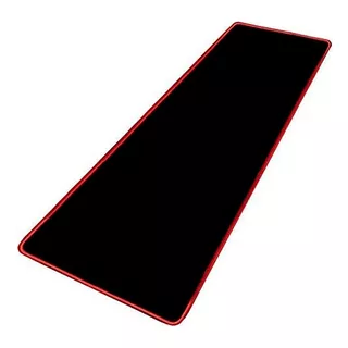 Mouse Pad Gamer Xl Antideslizante Negro Borde Cosido 70x30cm