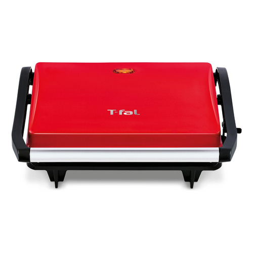 Parrilla Compacta Tortas Y Paninis T-fal Roja, Sw3315mx Color Rojo