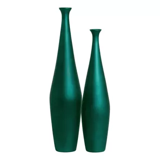 Vasos Decorativos Garrafas De Chão Faenza Verde Éden