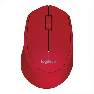 Logitech M280, Mouse Inalámbrico Cómodo Diseño Curvo - Rojo