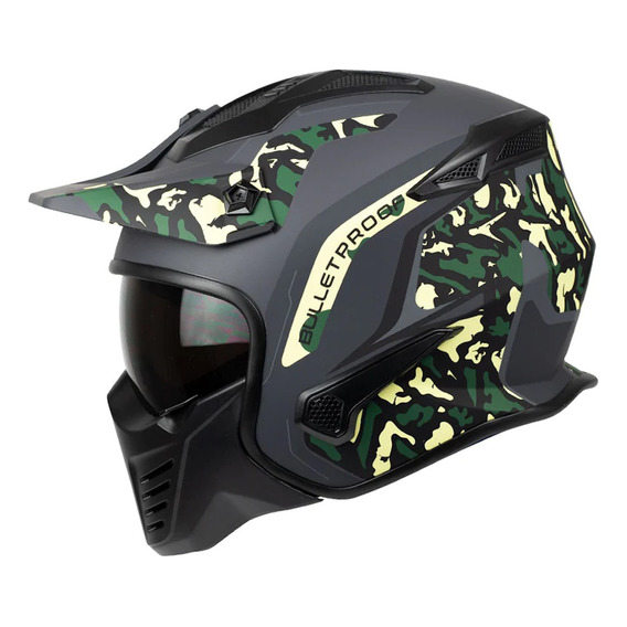 Casco Modular  Edge Kombat Certificado Dot Doble Propósito