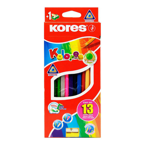 Colores Lapiz De Dibujo Kores Kolores X13 Piezas 