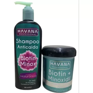 Kit Shampoo Y Mascarilla Biotin + Minoxidil Anticaida Havana
