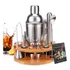 Set 12 Piezas Cocteleria Base Bambu Barman Bartender Tragos Coctelera Acero Inoxidable 550 Ml - Otec
