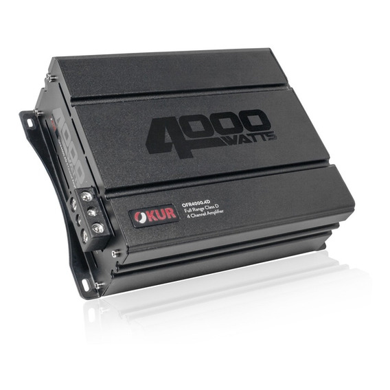 Amplificador De Audio Para Auto Okur Ofr4000.4d 4 Canales Full Range Clase D 4000 Watts Color Negro By Db Drive