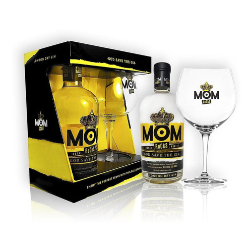 Gift Box Mom Royal Rocks Purity Gin 700ml + Copa C/estuche