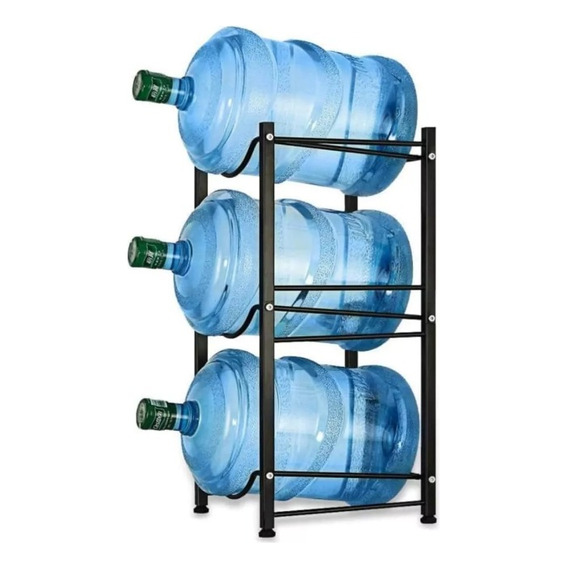 Rack Porta Garrafón Metálico 3 Niveles Para Garrafón De Agua