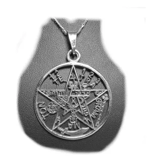 Dije Tetragramaton 4.1cm  Grande G1 Plata Solida 0.925