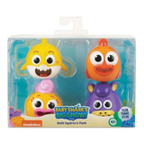 Baby Shark Pack 4 Figuras Para Baño