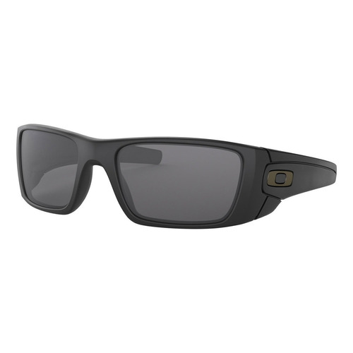 Anteojos de sol polarizados Oakley Fuel Cell Standard con marco de o matter color matte black, lente grey de plutonite clásica, varilla matte black de o matter - OO9096