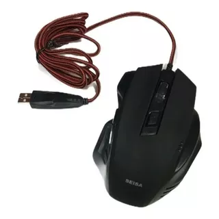 Mouse Gamer Seisa Dn-c332 Linea Pro + Precision En Blister Color Negro