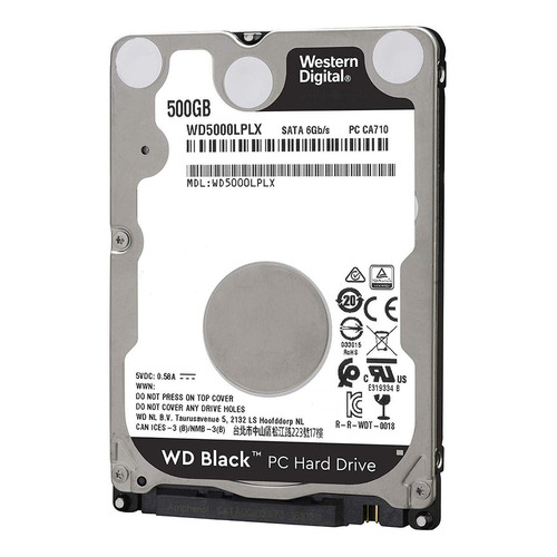 Disco duro interno Western Digital WD Black WD5000LPLX 500GB negro