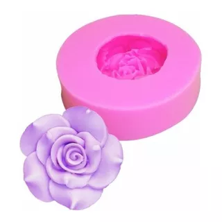 Molde De Silicone Rosa Grande Artesanato Confeitaria