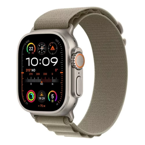 Apple Watch Ultra 2 GPS + Celular • Caja de titanio de 49 mm • Correa Alpine verde oliva - large