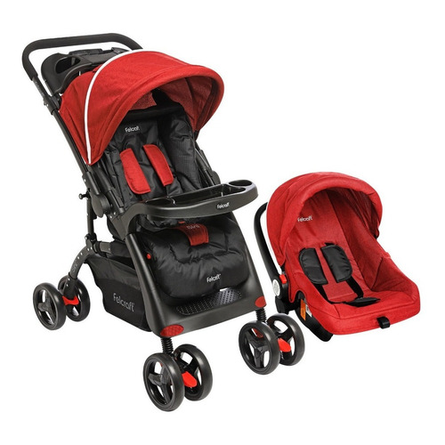 Cochecito de paseo Felcraft Travel system Sini TS924 rojo oscuro con chasis color negro