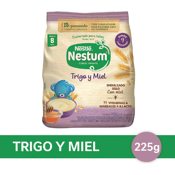 Alimento Nestum Trigo Y Miel Sin Azúcar 225 G