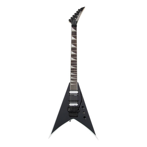 Guitarra eléctrica Jackson JS Series King V JS32 de álamo black with white bevels brillante con diapasón de amaranto