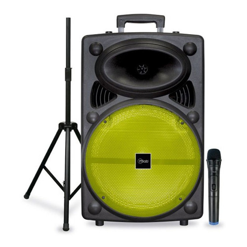 Parlante Microlab Rhythm Charger2 portátil con bluetooth negra y verde 220V