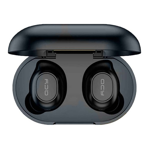 Auriculares in-ear inalámbricos QCY T9S TWS negro con luz LED
