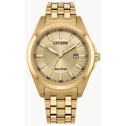 Reloj Citizen Eco-drive Peyten Bm7532-54p Original E-watch Color de la correa Dorado Color del bisel Dorado Color del fondo Dorado
