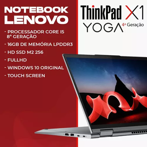 Notebook Lenovo X1 Yoga 4°ger I5 8°ger 16gb Lpddr3 Ssd 256gb Cor