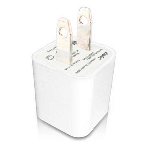 Cubo Cargador Citric 1a Entrada Usb Color Blanco Talla N/a