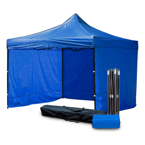 Toldo Carpa Con Pared Impermeable Plegable Acero 3x3 M