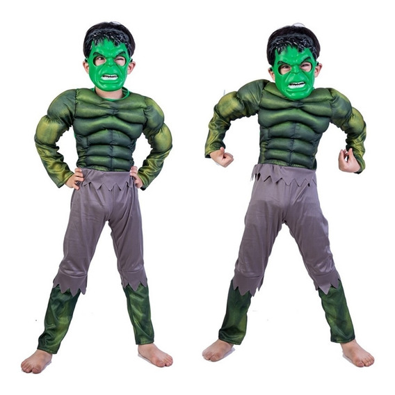 Disfraz Hulk Marvel C/ Músculo Y Máscara Niños