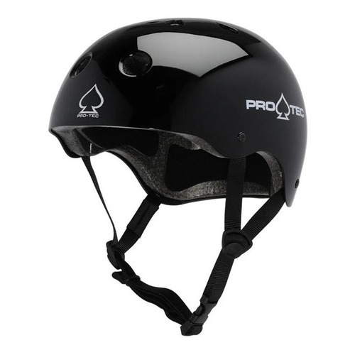 Casco Bici Pro Tec The Classic Bmx - Skate Style -full Salas Color Negro Gloss Talle Xxl