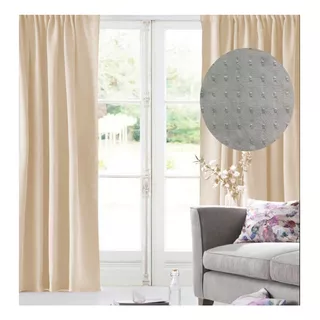 Juego De Cortinas 2 Paños 150x210 C/u Listas Para Colgar